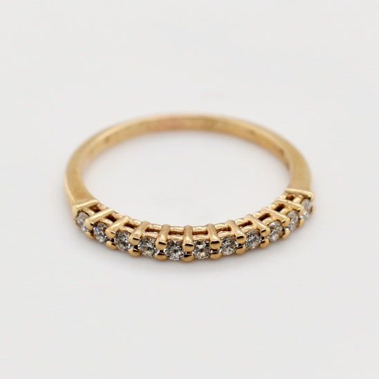 9ct Yellow Dainty Diamond Band