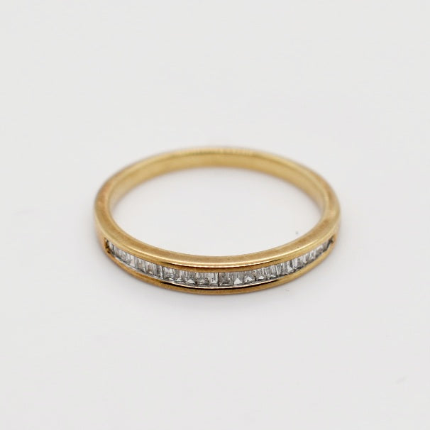 9ct Yellow Gold Diamond Band