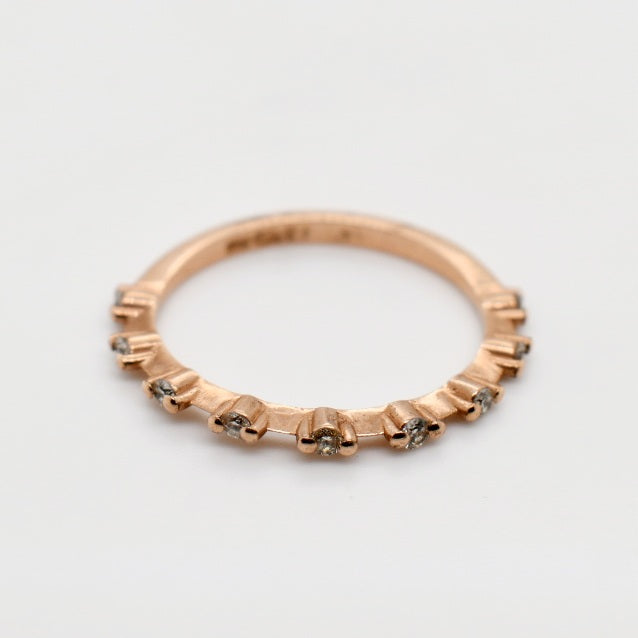 9ct Rose Gold Diamond Band