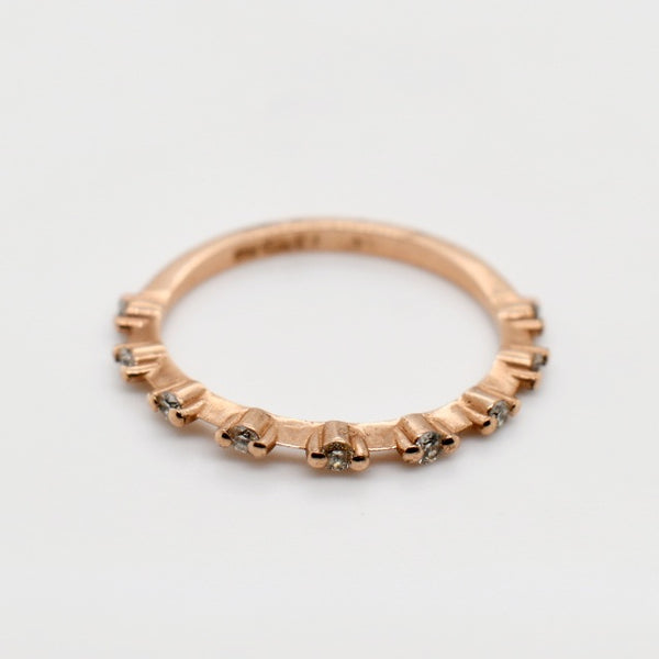 9ct Rose Gold Diamond Band