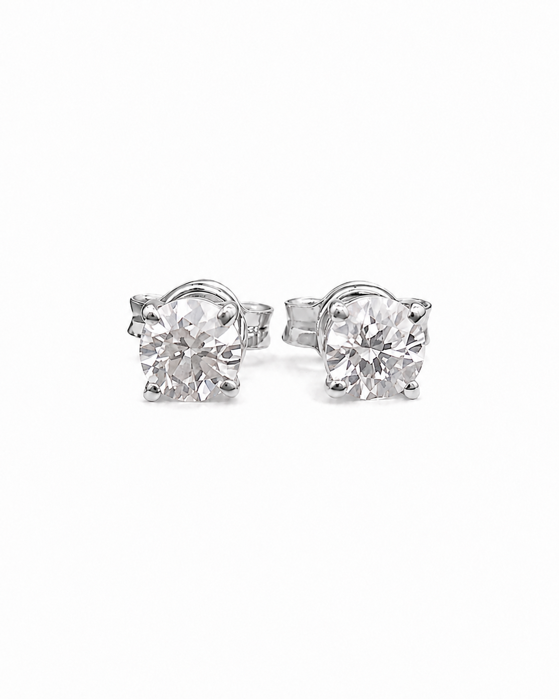 9ct White Gold 0.61ct Lab Grown Diamond Stud Earrings