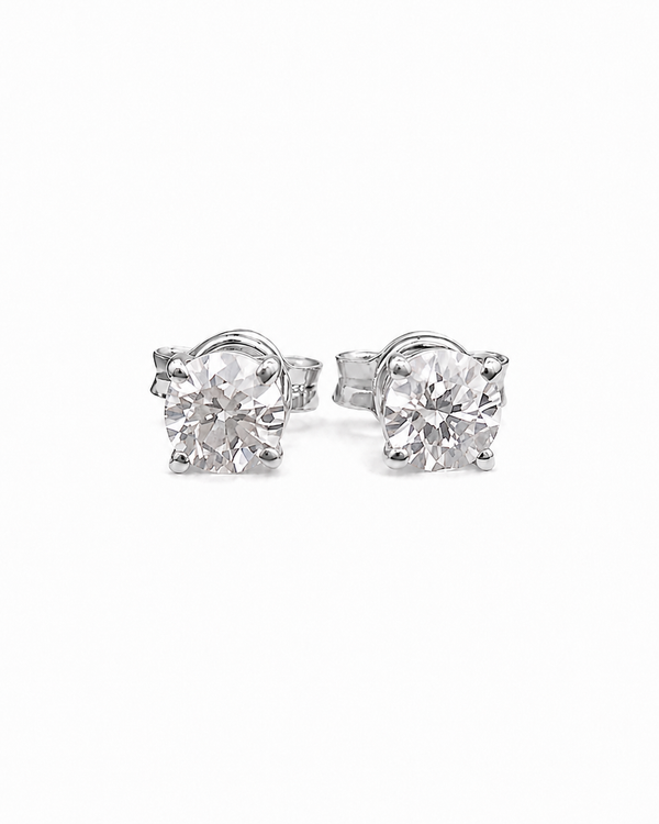 9ct White Gold 1.00ct Lab Grown Diamond Stud Earrings