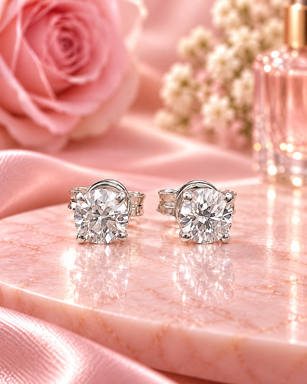 9ct White Gold 1.00ct Lab Grown Diamond Stud Earrings (2100455)