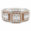 9ct Two Tone Baguette Diamond Ring 1102080