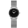 “Michel Herbelin City 16915/44B — front view black lacquer dial, 30.5mm stainless steel case”