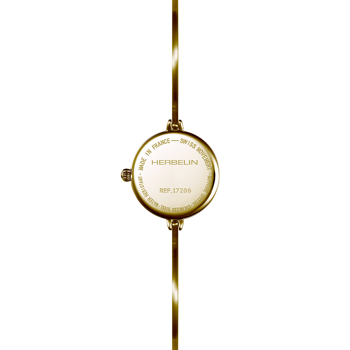 Michel Herbelin FIL 17206/BP11 — 26mm MOP Yellow Gold Bangle Watch