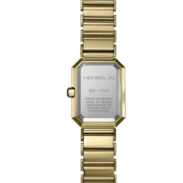 Michel Herbelin Octogône Quartz White Mother-of-Pearl Gold PVD Watch - Cassim & Co South Africa