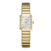 Michel Herbelin Octogone quartz watch with white mother-of-pearl dial and yellow gold PVD case on integrated bracelet