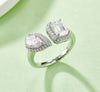 Baguette & Pink Pear Moissanite Ring – M57A - Cassim & Co South Africa