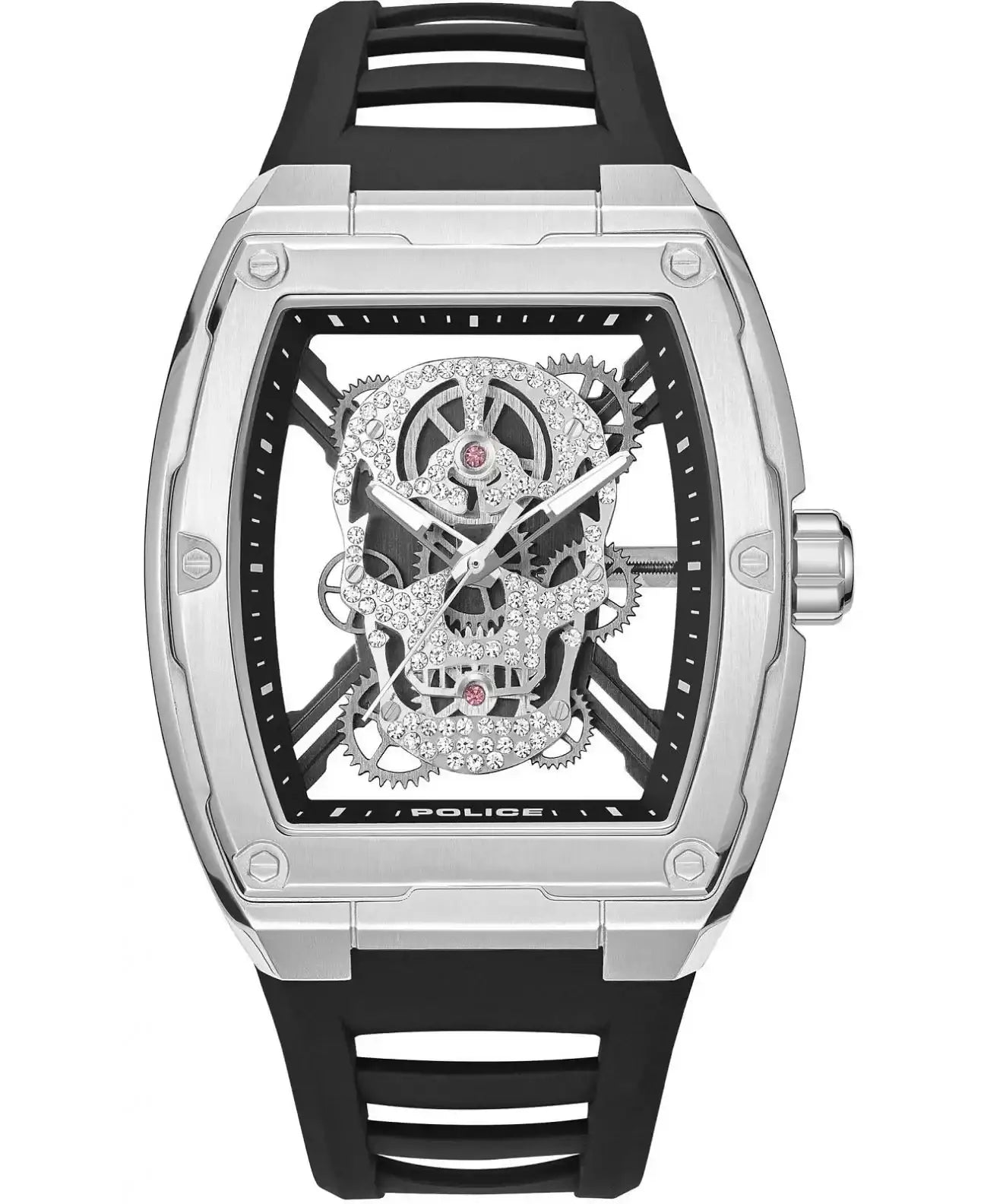 Police Skeleton Police Cranium Skeleton Watch PEWJM0081301 | Cassim & Co.