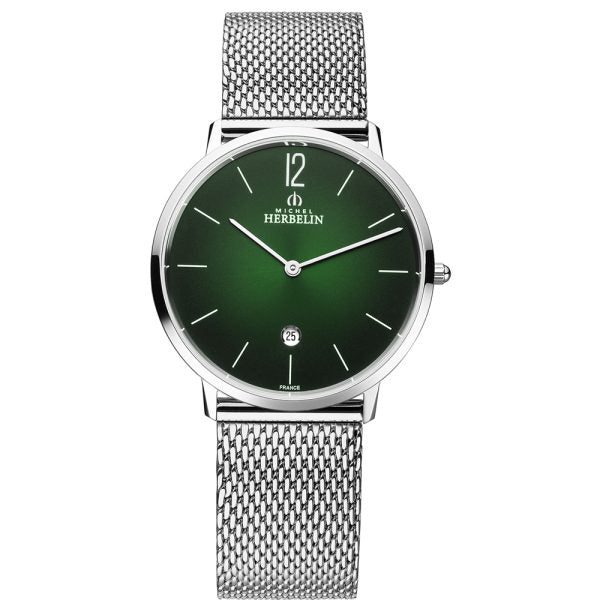 Michel Herbelin City 19515/16NB Green Swiss Quartz Watch