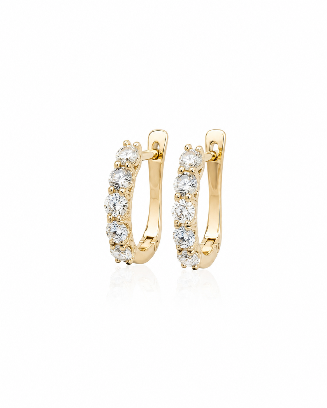 9ct Yellow Gold 1.00ct Lab Grown Diamond Huggie Earrings