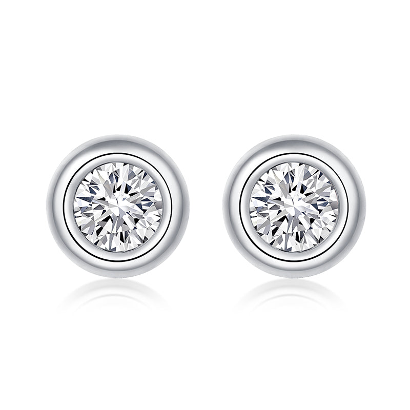 0,5ct Tube Setting Moissanite Earrings