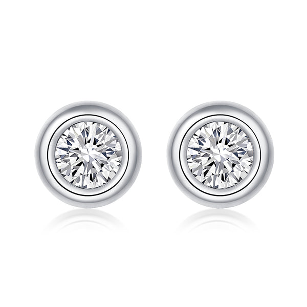0,5ct Tube Setting Moissanite Earrings