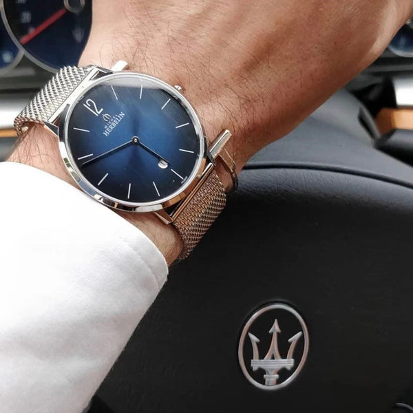 Michel Herbelin City Mesh 19515/15B — Sunray Blue, 38.7mm