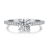 4 Claw 1ct Round Moissanite Ring