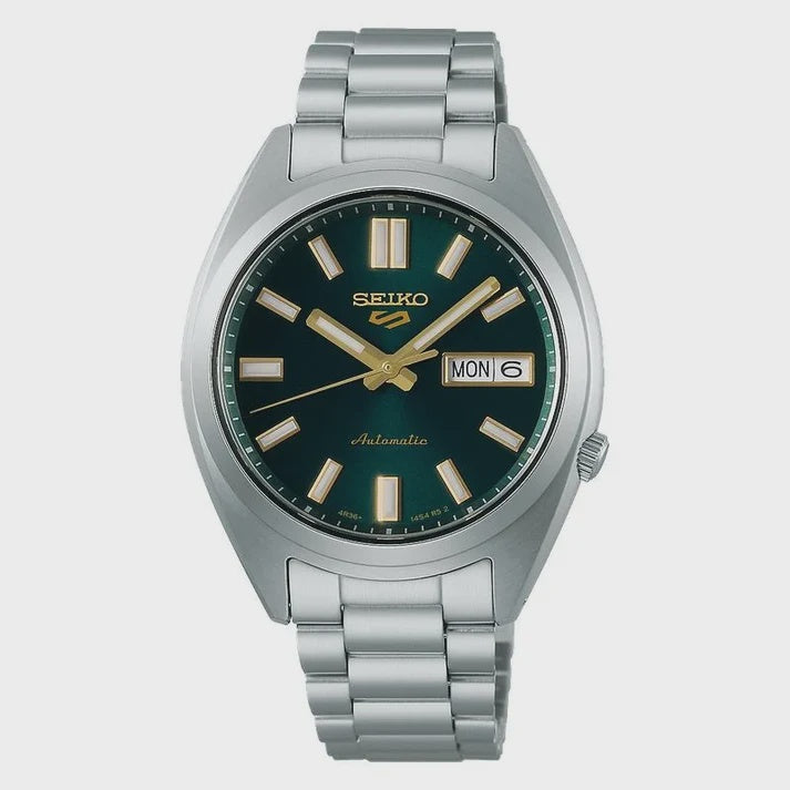 Seiko 5 Sports SNXS Vintage Gold Collection – in ‘Green Tie’ Automatic Watch SRPL57K1