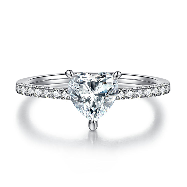 1ct Heart Solitaire Moissanite Ring – M91C - Cassim & Co South Africa