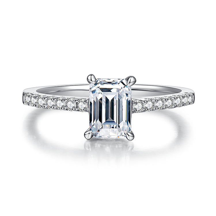 1ct Emerald Solitaire Moissanite Ring – M91D - Cassim & Co South Africa