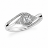9ct White Gold Cluster Halo Diamond Engagement Ring 1102147