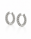 9ct White Gold 0.13ct Lab Grown Diamond Hoop Earrings (2100431)