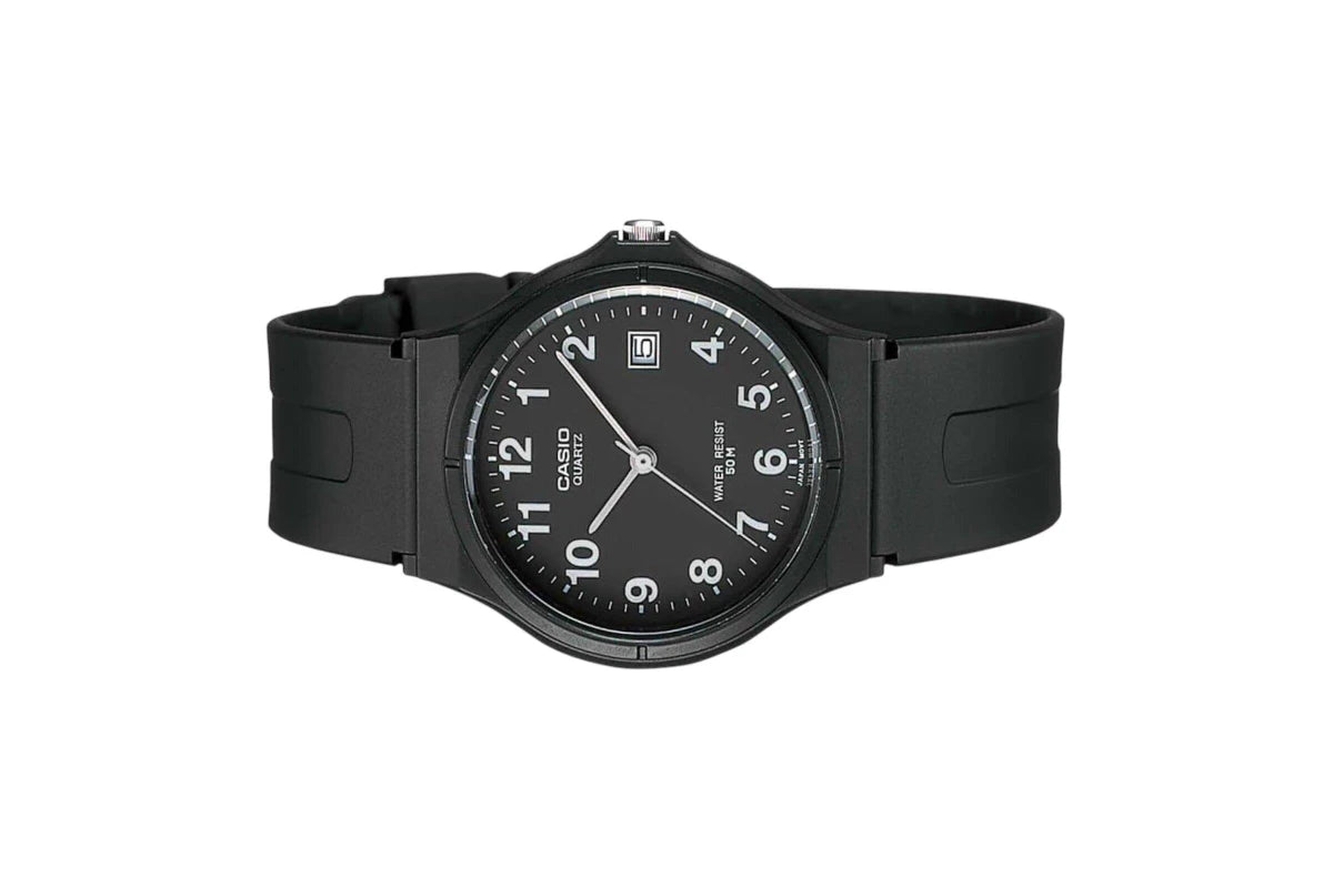 Casio MW-59-1BVDF Quartz Black Dial Resin Watch with Date (MW-59-1BV)