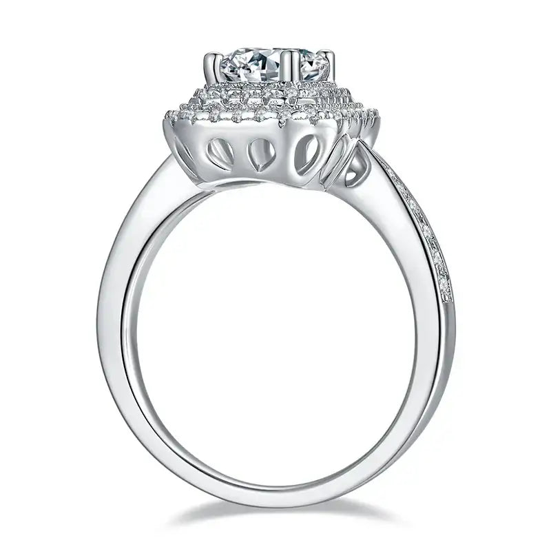 1ct Emerald Pave Moissanite Ring