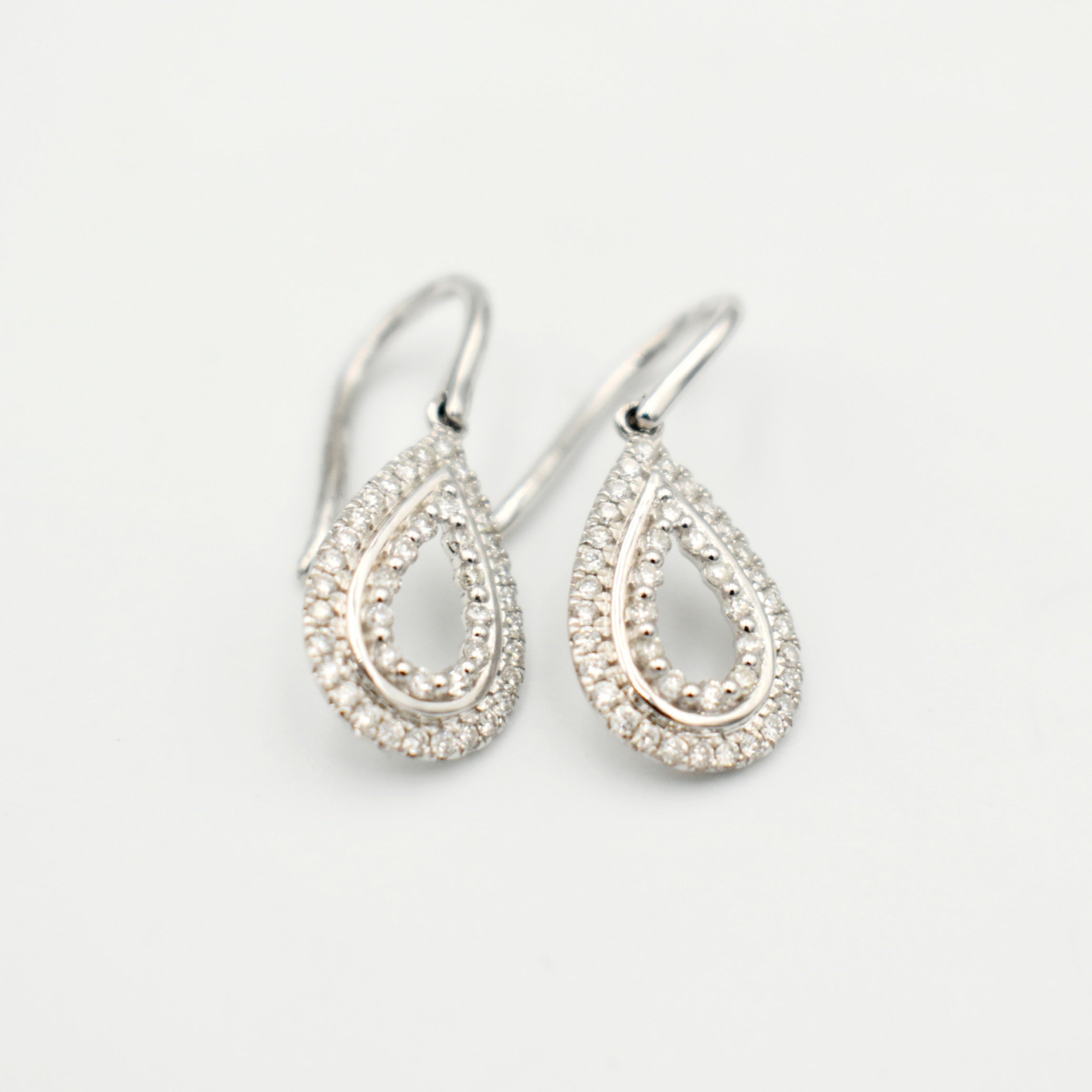 9ct White Gold 0,49ct Diamond Earrings