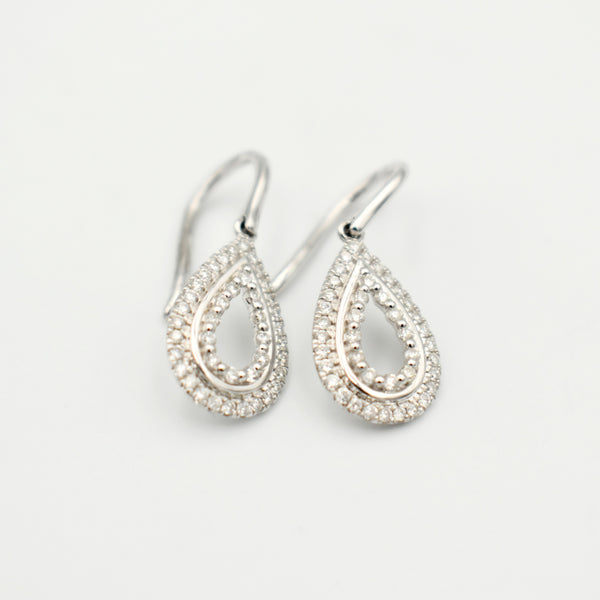 9ct White Gold 0,49ct Diamond Earrings