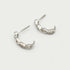 9ct white gold infinity drop diamond earrings with screw-back posts and 0.10ct diamonds