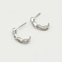 9ct white gold infinity drop diamond earrings with screw-back posts and 0.10ct diamonds