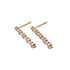 9ct rose gold drop earrings with 0.25ct round brilliant diamonds in curved design by Cassim & Co Johannesburg