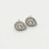 9ct white gold pear-shaped diamond halo stud earrings, 0.20 carat total weight, handcrafted by Cassim & Co. Johannesburg