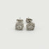 9ct white gold diamond cluster stud earrings featuring 0.33 carats of natural diamonds with butterfly backs by Cassim & Co