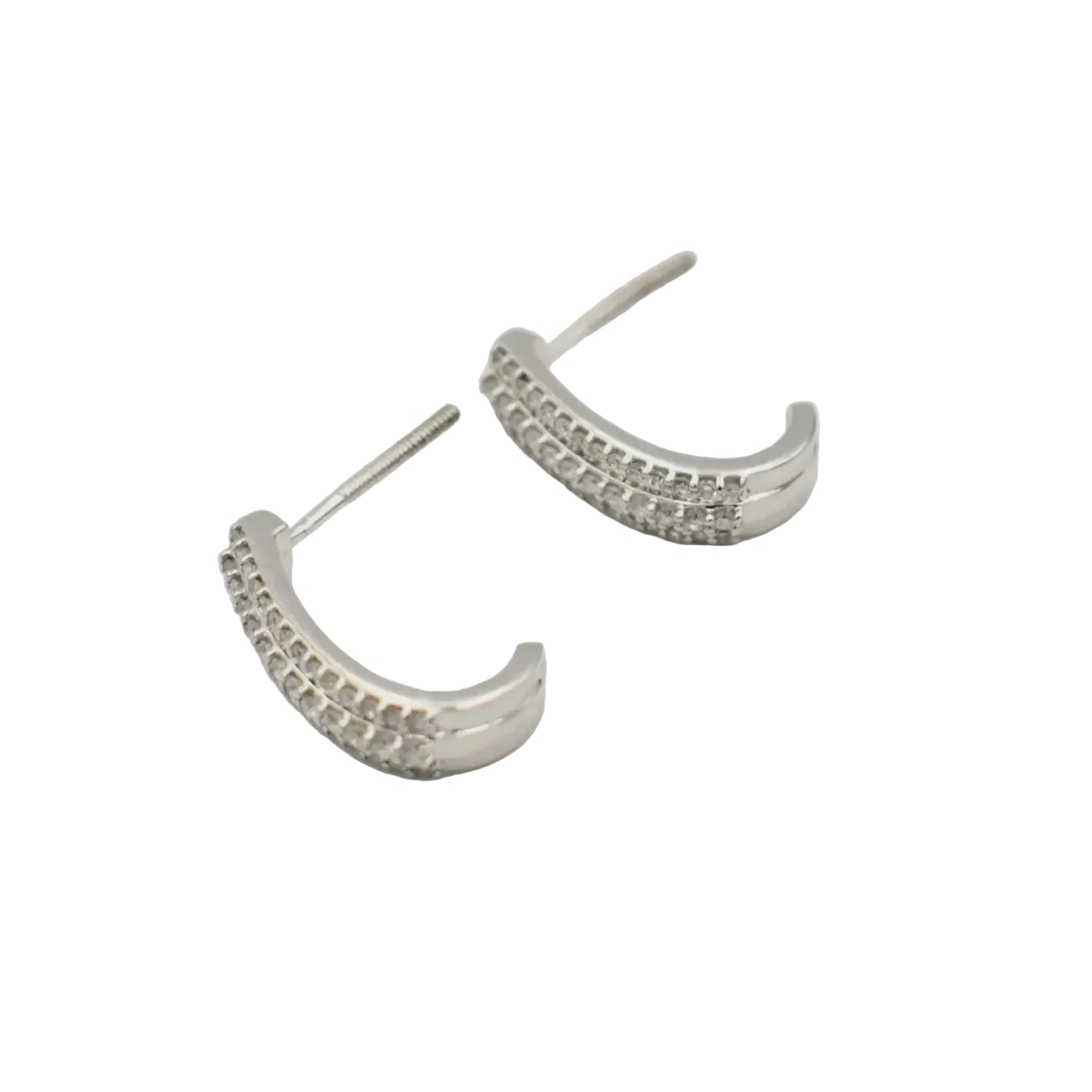 9ct White Gold 0.25ct Diamond Hoop Earrings (2100409)