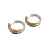 9ct three tone gold diamond hoop earrings with 0.25ct pavé diamonds featuring white yellow and rose gold design by Cassim & Co Johannesburg