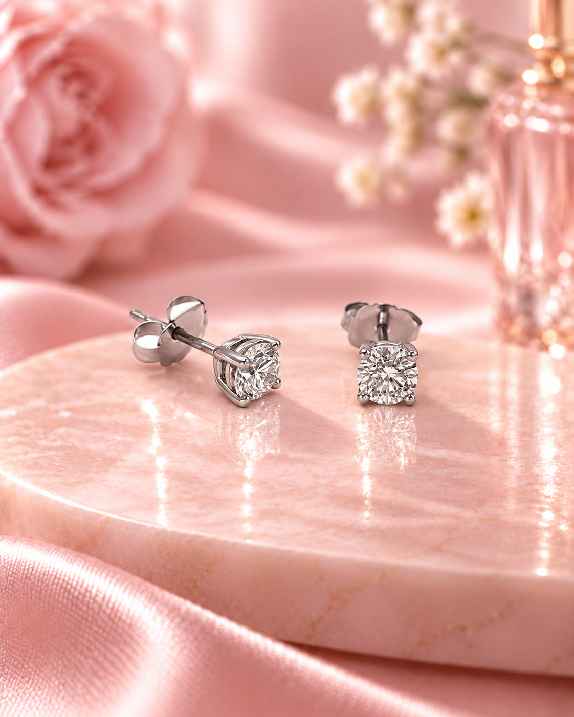 9ct White Gold 0.26ct Lab Grown Diamond Stud Earrings (2100445)