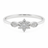 9ct white gold diamond flower cluster engagement ring with round brilliant diamonds in floral setting, Cassim & Co. Johannesburg