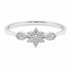 9ct white gold diamond flower cluster engagement ring with round brilliant diamonds in floral setting, Cassim & Co. Johannesburg