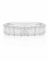 9ct White Gold 2.04ct Emerald Cut Lab Grown Diamond Eternity Ring (LR20)
