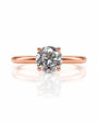 9ct rose gold solitaire ring with 1.05ct round lab-grown diamond in four-claw head