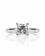 9ct white gold solitaire ring with 1.07ct princess-cut lab-grown diamond in four claws