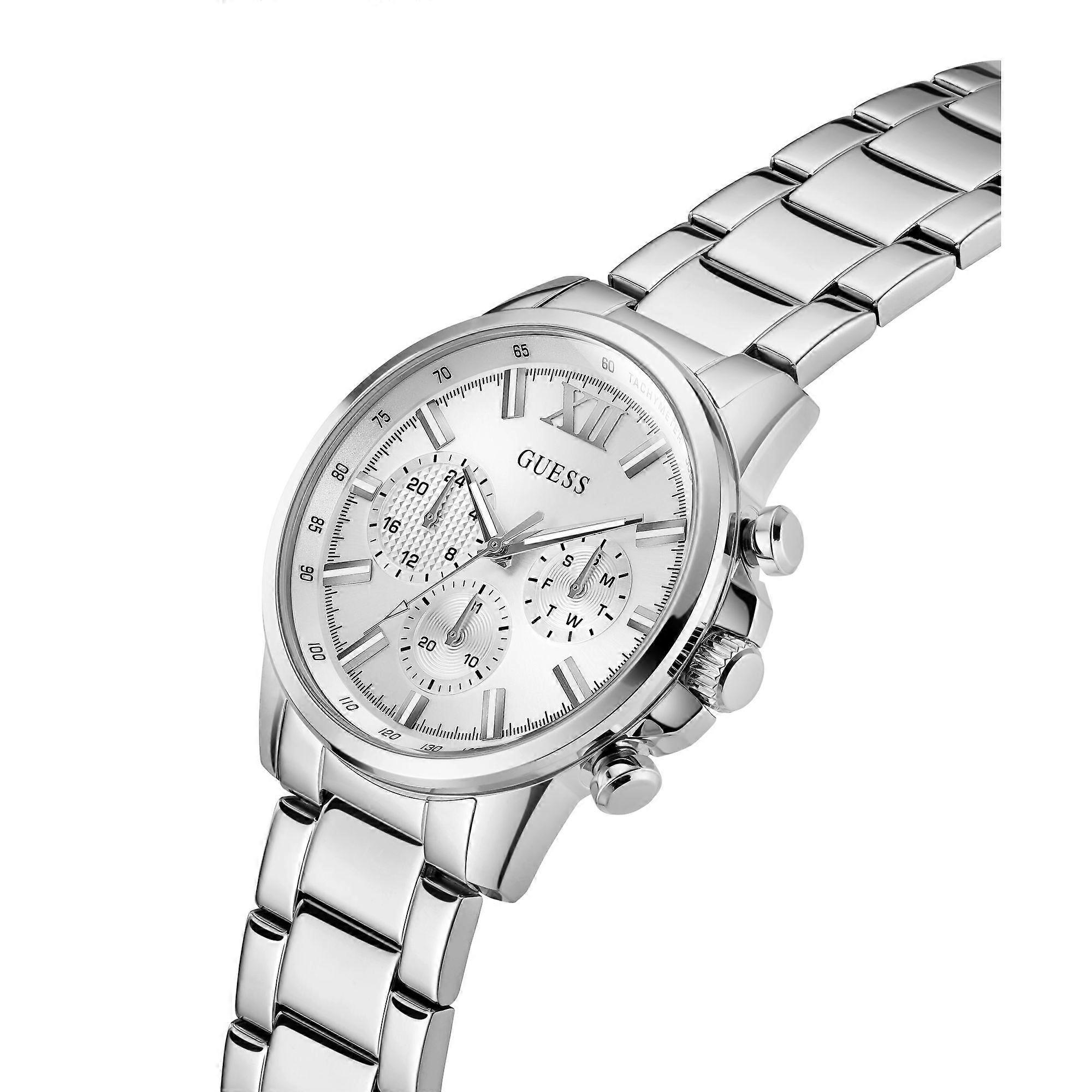 Guess Walker Chronograph Silver Dial Stainless Steel Men's Watch (GW0900G6)