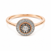 9ct Rose Gold Diamond Cluster Engagement Ring 1102266