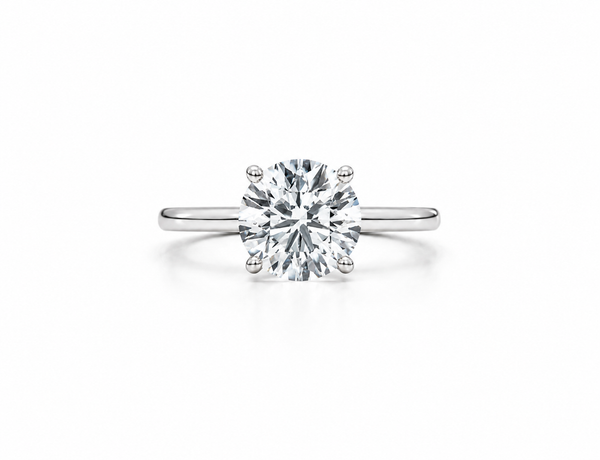 9ct White Gold 1ct Round Lab Grown Diamond Ring