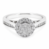 9ct White Gold Brilliant Cut Diamond Ring 1101962