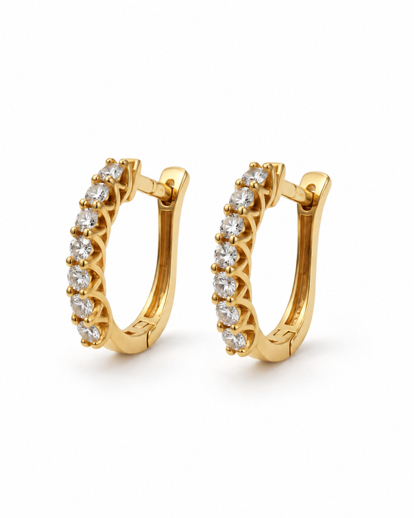 9ct Yellow Gold 0.50ct Lab Grown Diamond Hoop Earrings (2100433)