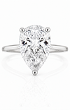9ct White Gold 2ct Pear Shape Lab Grown Diamond Ring