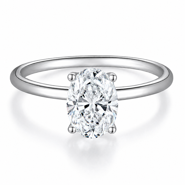2ct Oval Moissanite Ring - MO85