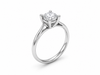 9ct White Gold 1.00ct Round Lab Grown Diamond Solitaire Engagement Ring (LR3)